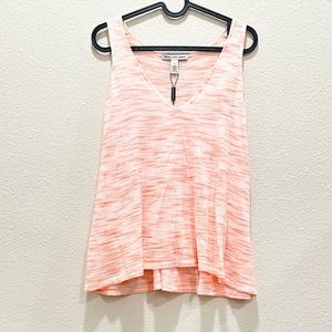NWOT! COTTON BY AUTUMN CASHMERE Heathered Orange V Neck Tank Top!